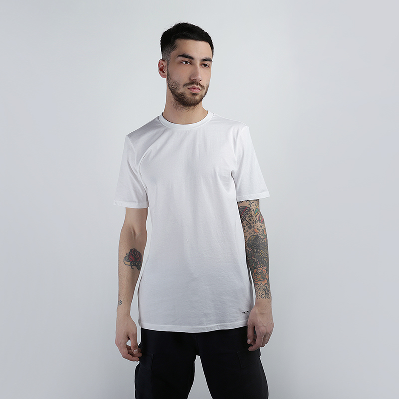 мужская серая футболка Carhartt WIP Standard Crew Neck T-Shirt 2 Pack I020460-white/grey - цена, описание, фото 4